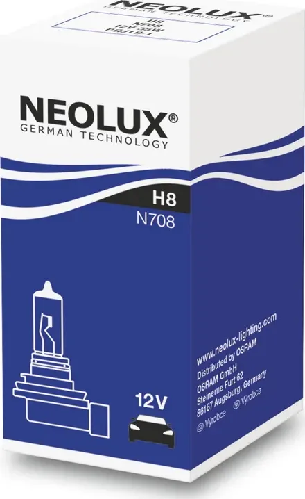 ЛАМПА ГАЛОГЕН.H8 12 V 35 W (PGJ19-1) STANDART (NEOLUX). Артикул N708