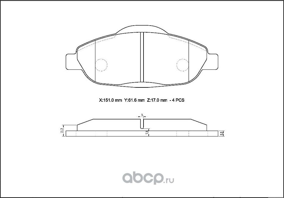 Колодки торм. диск. перед. (Avantech). Артикул AV039