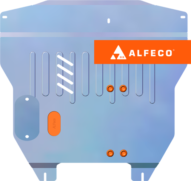 Защита алюминиевая Alfeco для картера и КПП Mitsubishi Grandis правый руль 2003-2011. Артикул ALF.14.42al