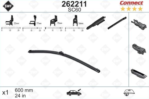 Щетка стеклоочистителя (дворник) SWF Alternative Connect. Артикул 262211