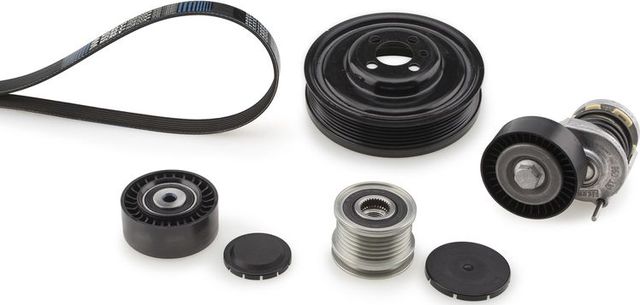 Приводной ремень поликлиновой с роликами (комплект) Gates Micro-V® для Audi A5 I (8T) 2008-2017. Артикул K046PK1263