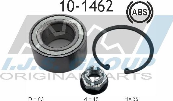 Ступичный подшипник (комплект) IJS Group Technology & Quality. Артикул 10-1462