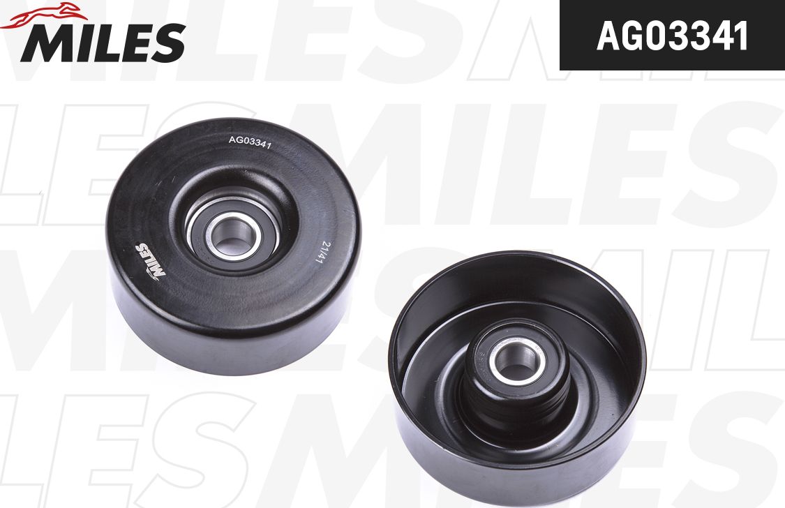 Натяжной ролик (натяжитель) приводного поликлинового ремня Miles. Артикул AG03341
