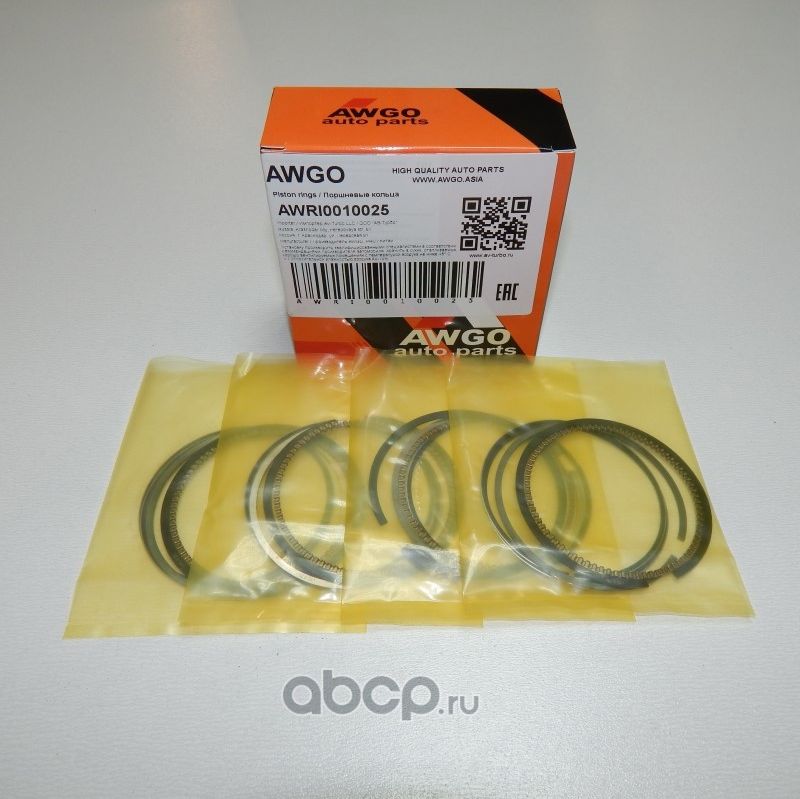 Компл. колец 0,25 на 4 поршня AWRI0010025 (Awgo). Артикул AWRI0010025