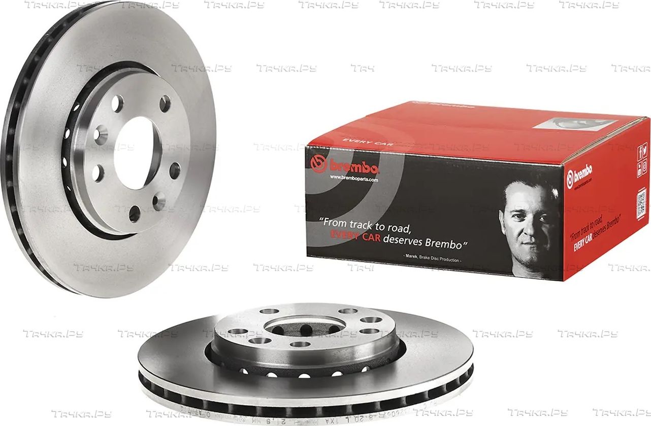 Тормозной диск Brembo PRIME LINE передний для Renault Laguna III 2007-2015. Артикул 09.A727.14