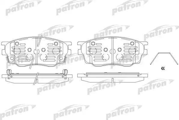 Тормозные колодки Patron. Артикул PBP1707
