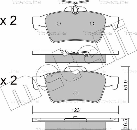 Тормозные колодки Metelli задние для Ford C-MAX I 2003-2010. Артикул 22-0337-1