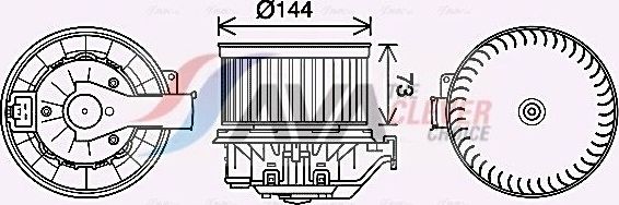 Вентилятор, мотор печки (отопителя) салона AVA для Ford Fiesta VI 2008-2019. Артикул FD8632