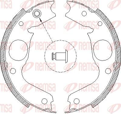 Тормозные колодки (стояночная тормозная система) Remsa. Артикул 4148.00