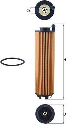Масляный фильтр Mahle. Артикул OX 1301D