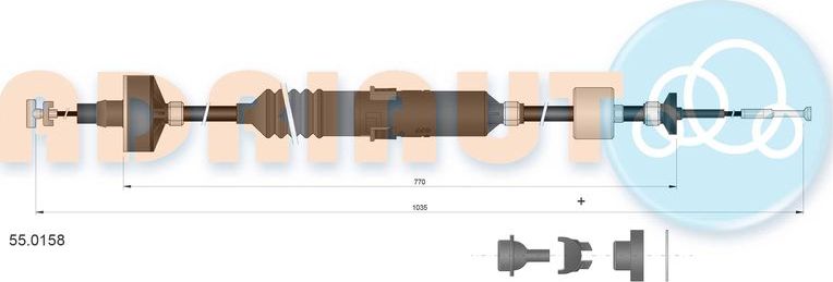 Трос сцепления Adriauto. Артикул 55.0158