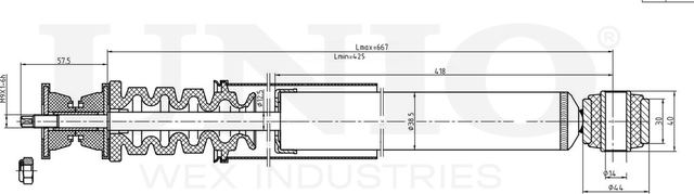 Амортизатор подвески (Unio). Артикул SAB-10660