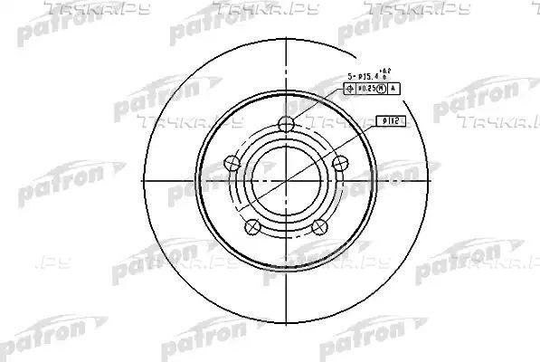 Тормозной диск Patron передний для Volkswagen Passat B5 1996-2005. Артикул PBD4045