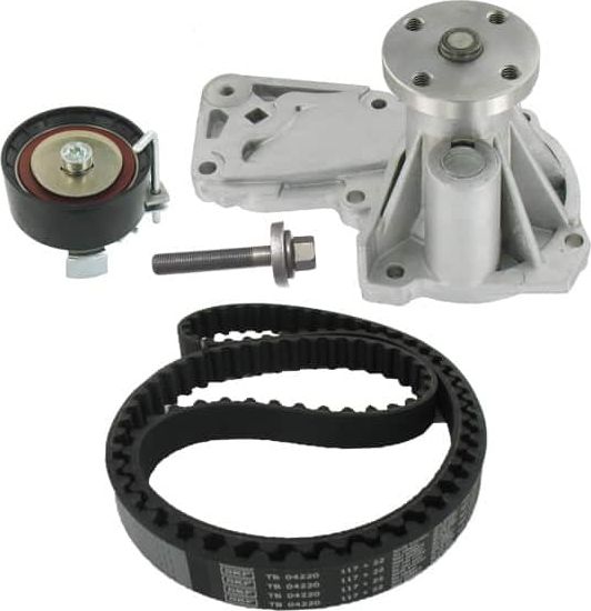 Помпа (водяной насос) с комплектом ремня ГРМ SKF. Артикул VKMC 04215