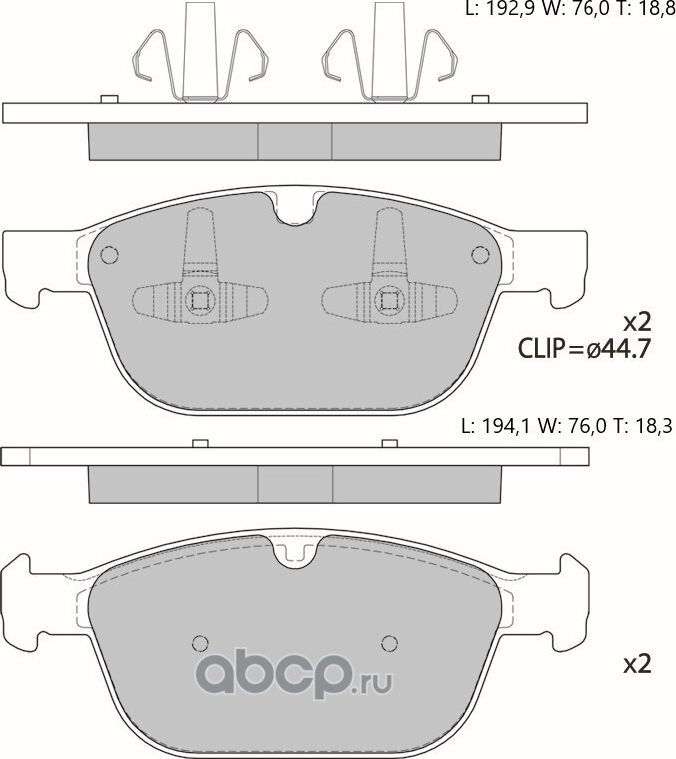 Колодки тормозные дисковые противоскрипная пластина в компл. (Avantech). Артикул AV140