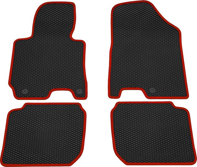 Коврики Rezkon EVA для салона Kia Cerato III 2013-2018 Красный кант. Артикул 9021010204