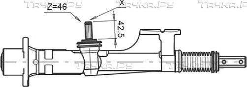 Рулевая рейка Stellox для Volkswagen Passat B2 1979-1988. Артикул 00-35007-SX