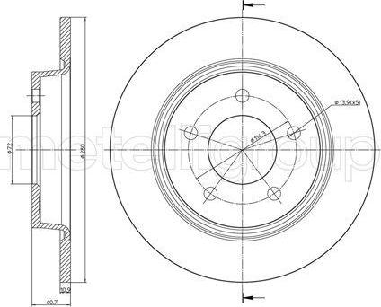 Тормозной диск Trusting задний для Mazda 3 II (BL) 2009-2014. Артикул DF962