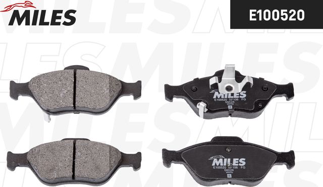 Тормозные колодки Miles (Semi-Metallic). Артикул E100520