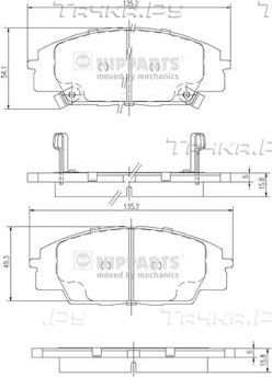 Тормозные колодки Nipparts передние для Honda S2000 I (AP1) 1999-2003. Артикул J3604055