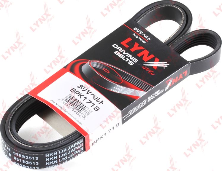Приводной ремень поликлиновой LYNXauto. Артикул 6PK1718