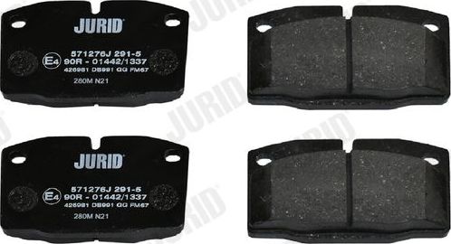 Тормозные колодки Jurid передние для Lotus Elan 1989-1995. Артикул 571276J