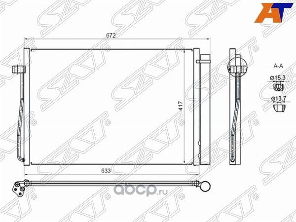 Радиатор кондиционера BMW 5-SERIES E60 03-11  6-S (SAT). Артикул STBW603940