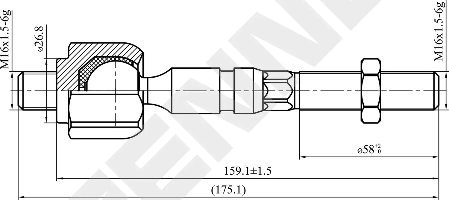 Тяга рулевая MERCEDES M-CLASS W163 98-05 (Zennek). Артикул DTR0040