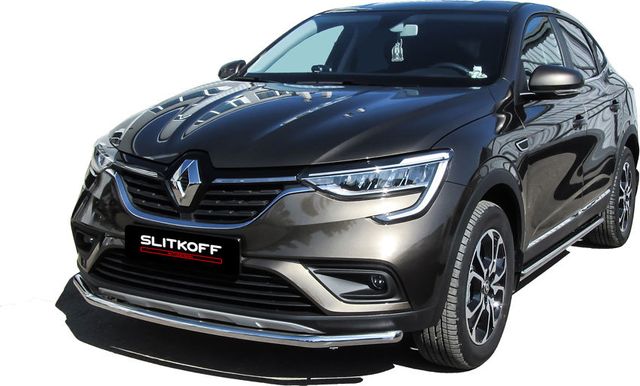 Защита Slitkoff переднего бампера D42 для Renault Arkana 2019-2026. Артикул RAR4WD002