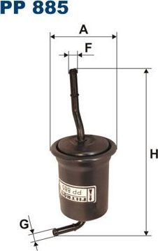 Топливный фильтр Filtron. Артикул PP 885