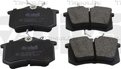 Тормозные колодки Vika (Semi-Metallic) задние для Audi A3 I (8L) 1996-2003. Артикул 66980001601