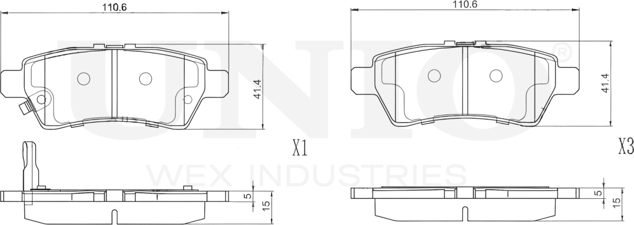 Колодки тормозные дисковые, комплект (Unio). Артикул BRP-20334