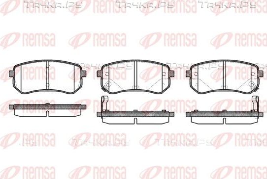 Тормозные колодки Remsa задние для Hyundai i10 II 2013-2026. Артикул 1135.02