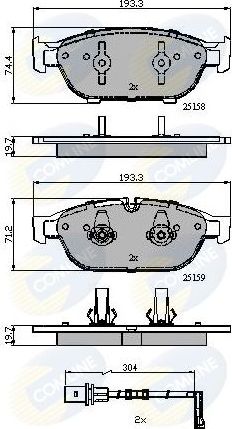 Тормозные колодки Comline. Артикул CBP22120