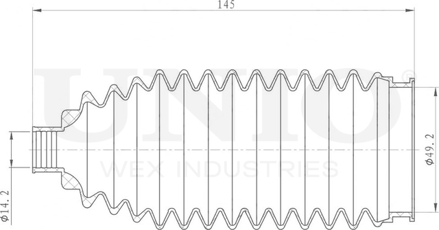Пыльник рулевой рейки (Unio). Артикул DUC-20025