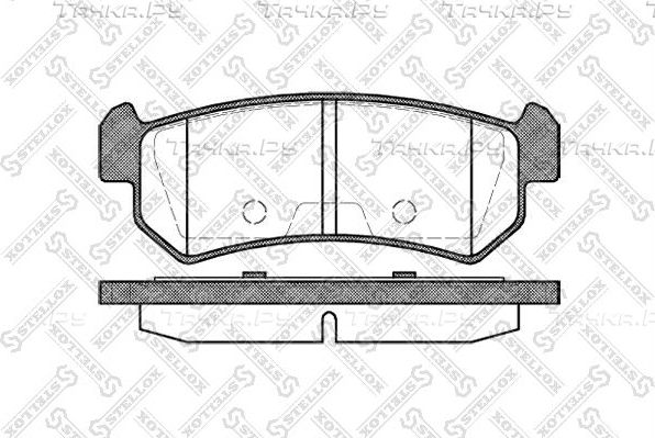 Тормозные колодки Stellox задние для Daewoo Rezzo 2000-2008. Артикул 1059 000-SX