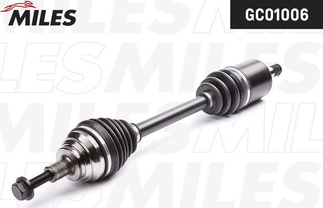 Полуось (привод в сборе, приводной вал) Miles левая для Volkswagen Passat B6 2005-2010. Артикул GC01006