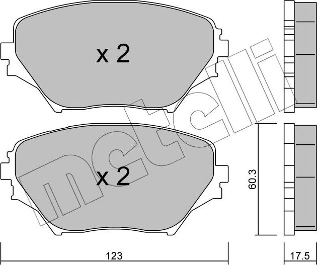 Тормозные колодки Metelli. Артикул 22-0430-0
