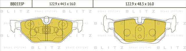 Колодки тормозные BMW 1 (E81/E87/E88)/3 (E90/E91) 03- задн. (Blitz). Артикул BB0333P