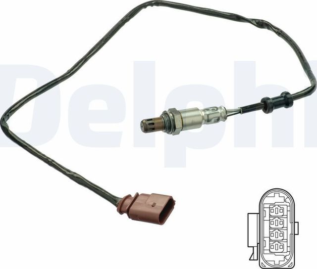 Лямбда-зонд (кислородный датчик) Delphi для Volkswagen up! I 2011-2020. Артикул ES21103-12B1