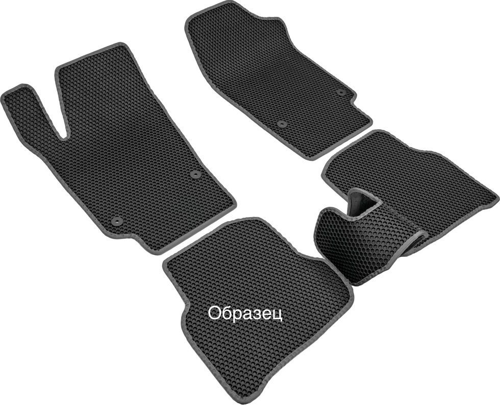 Коврики Rezkon EVA Соты для салона Mazda 3 II 2009-2013 Серый кант. Артикул 9123010102