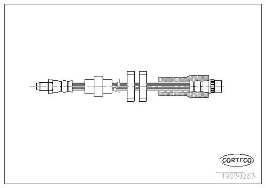 Тормозной шланг Corteco. Артикул 19030283