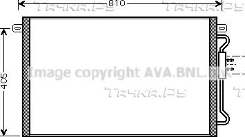 Радиатор кондиционера (конденсатор) AVA (алюминий). Артикул CRA5075