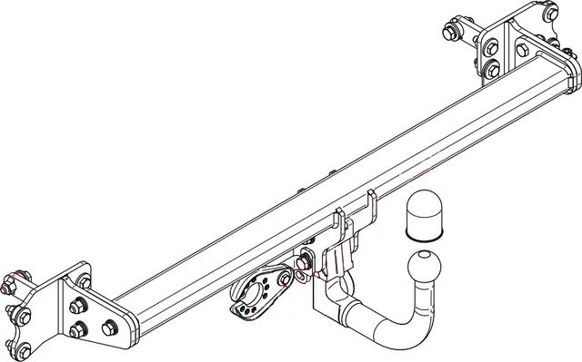 Фаркоп Steinhof для Mercedes-Benz C-Класс W205 седан, S205 универсал, С205 купе, А205 кабриолет 2013-2026 (вкл. AMG-пакет, кроме авто с пневмоподвеской). Быстросъемный крюк. Артикул M-161