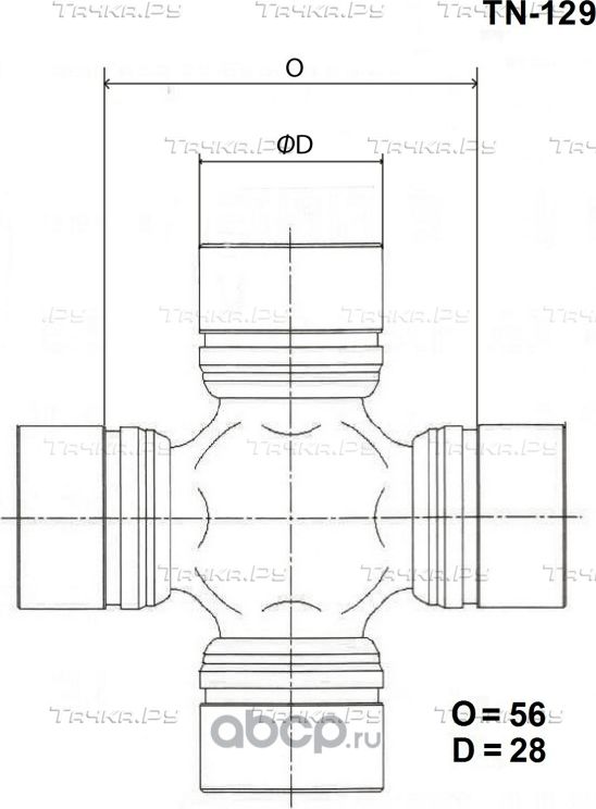 Крестовина карданного вала (Toyo). Артикул TN-129
