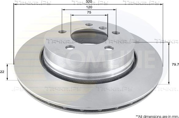 Тормозной диск Comline COATED. Артикул ADC1720V
