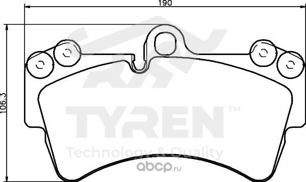 Колодки тормозные (Tyren). Артикул TYR1219731