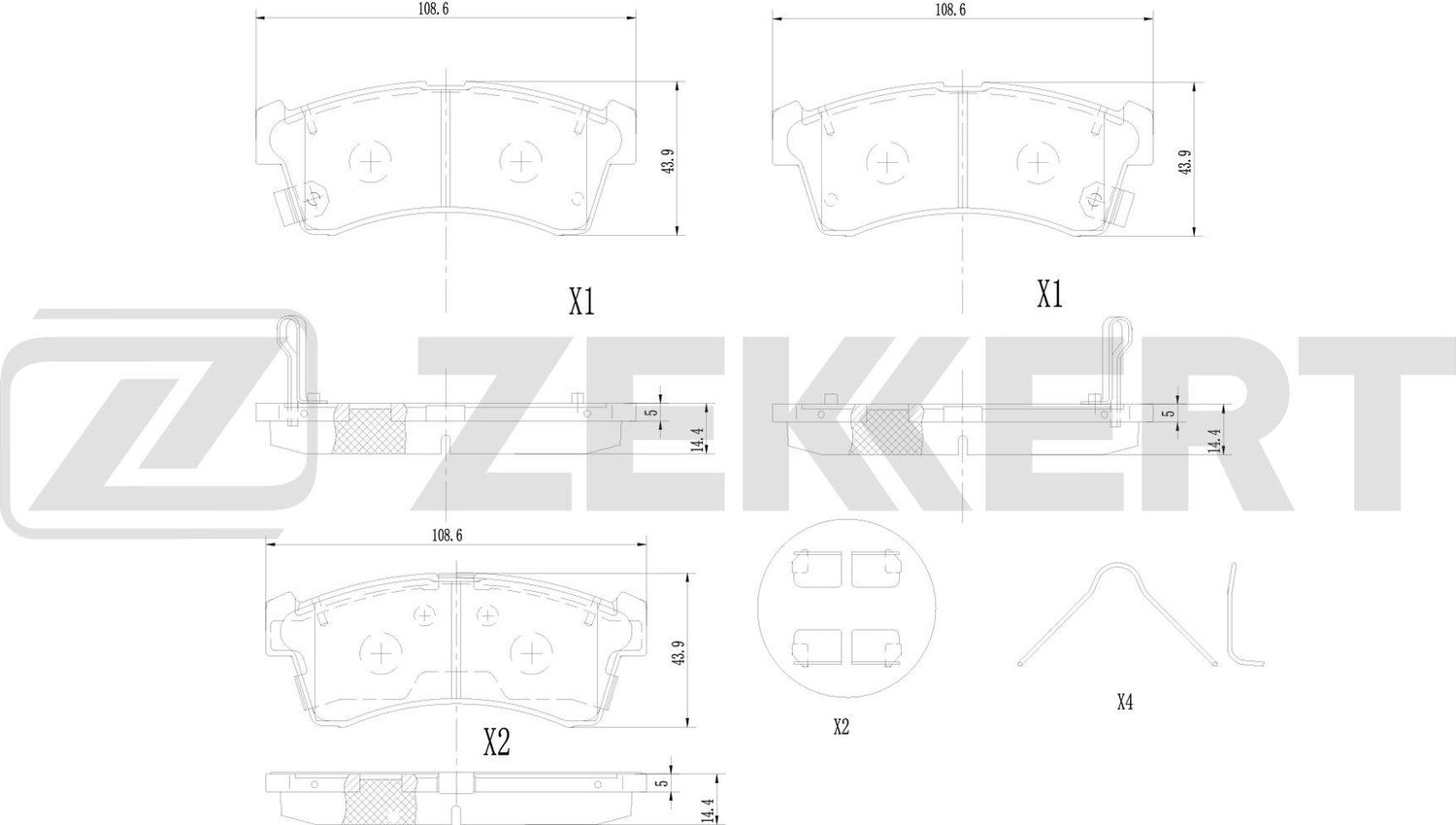 Тормозные колодки Zekkert. Артикул BS-1417