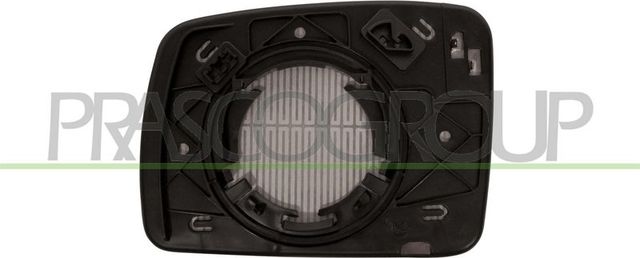 Зеркальное стекло бокового зеркала Prasco правое для Land Rover Discovery III 2004-2009. Артикул LR8007503