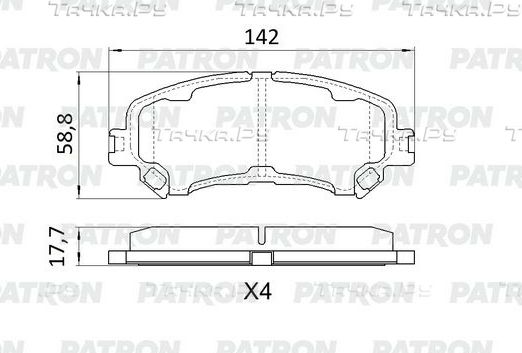 Тормозные колодки Patron передние для Renault Talisman 2015-2026. Артикул PBP246